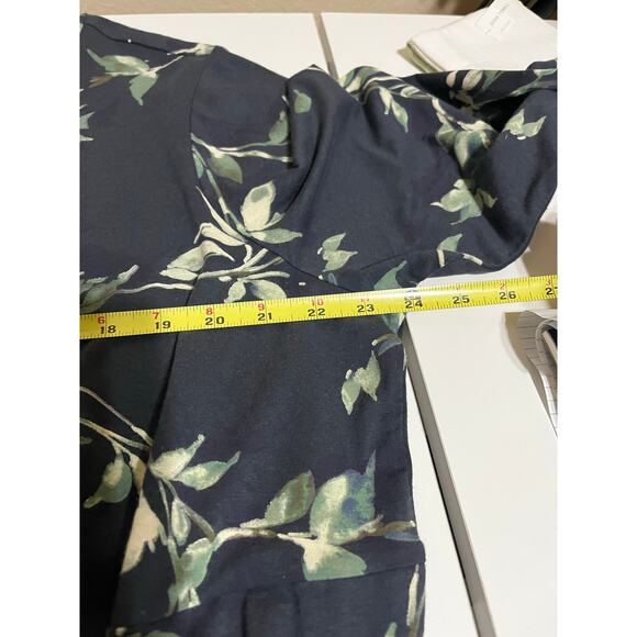 J.Jill PureJill Gray Floral Long Sleeve Maxi Dress NWT Women’s Size 2X - Picture 5 of 8